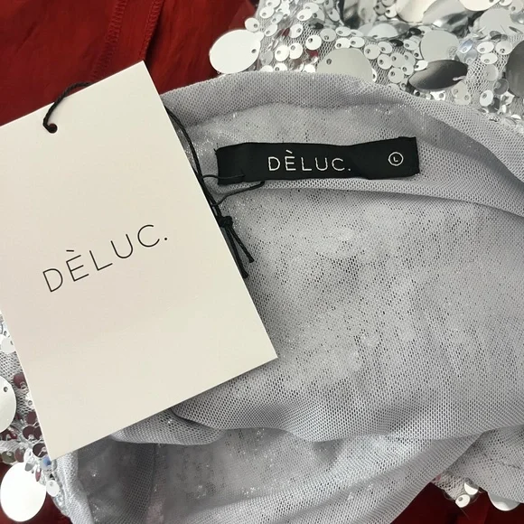 Silver Sequin Mini Skirt - Picture 4 of 5